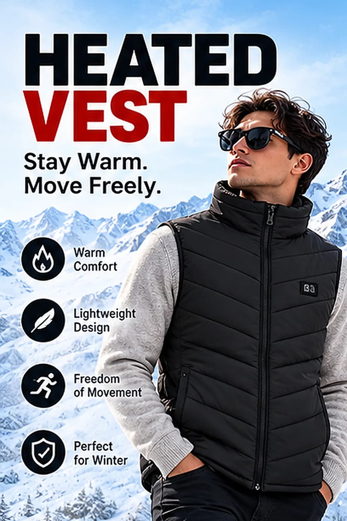 Heated Vest for Men and Women with 15 Heating Zones, Heating Vest with 3 Temperature Levels, Heating Vest for Outdoor, Work & Leisure, Body Warme image 2