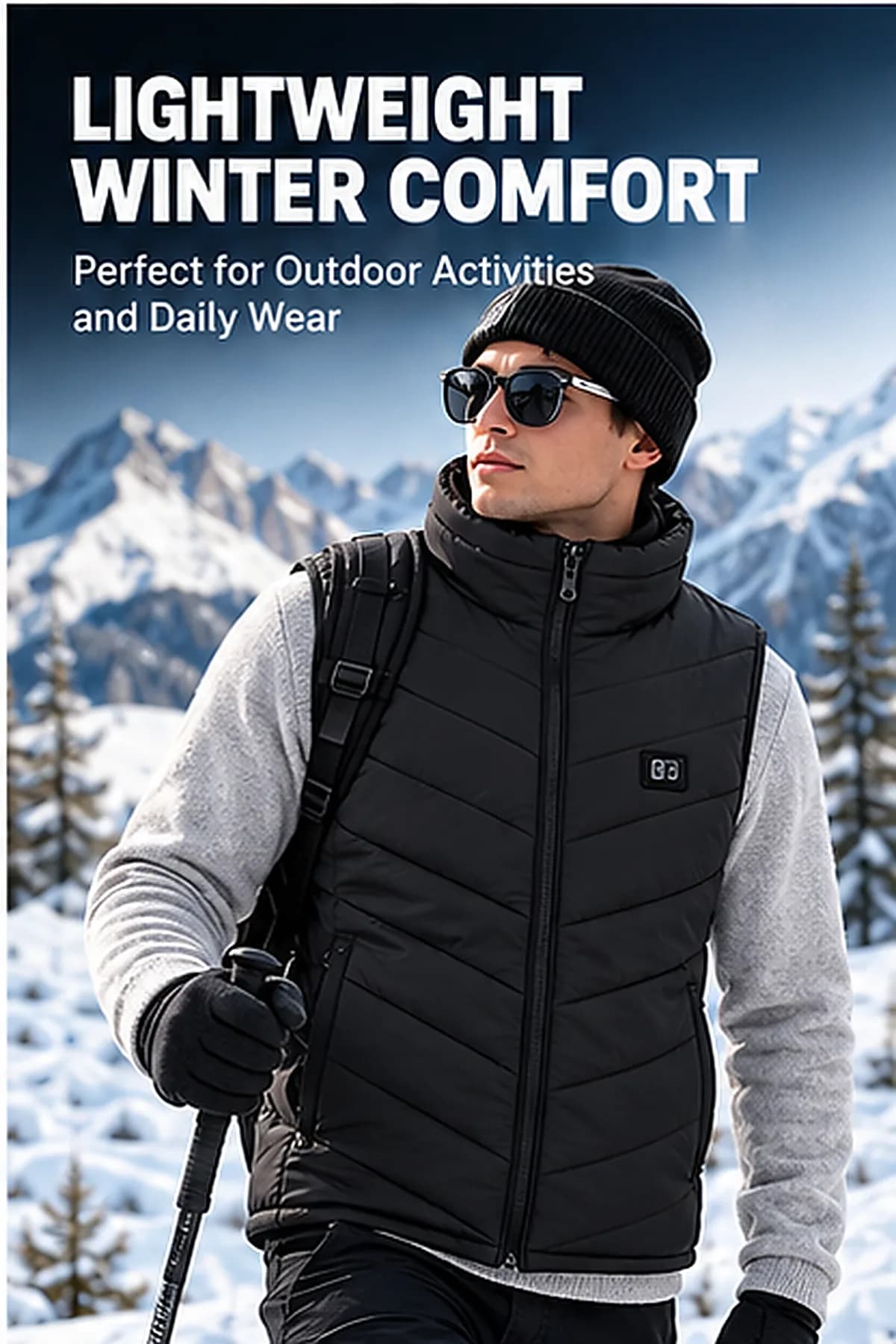 Heated Vest for Men and Women with 15 Heating Zones, Heating Vest with 3 Temperature Levels, Heating Vest for Outdoor, Work & Leisure, Body Warme image 7