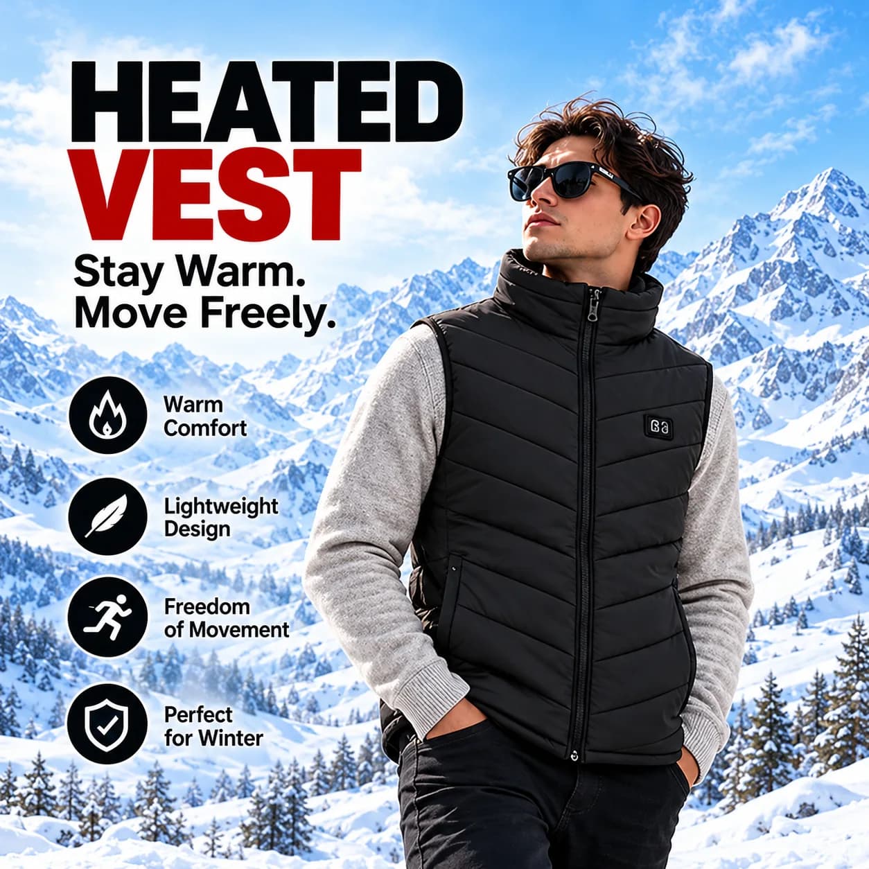 Heated Vest for Men and Women with 15 Heating Zones, Heating Vest with 3 Temperature Levels, Heating Vest for Outdoor, Work & Leisure, Body Warme image 10