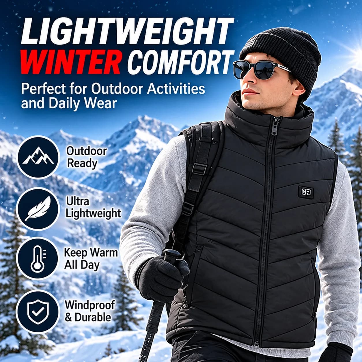 Heated Vest for Men and Women with 15 Heating Zones, Heating Vest with 3 Temperature Levels, Heating Vest for Outdoor, Work & Leisure, Body Warme image 11