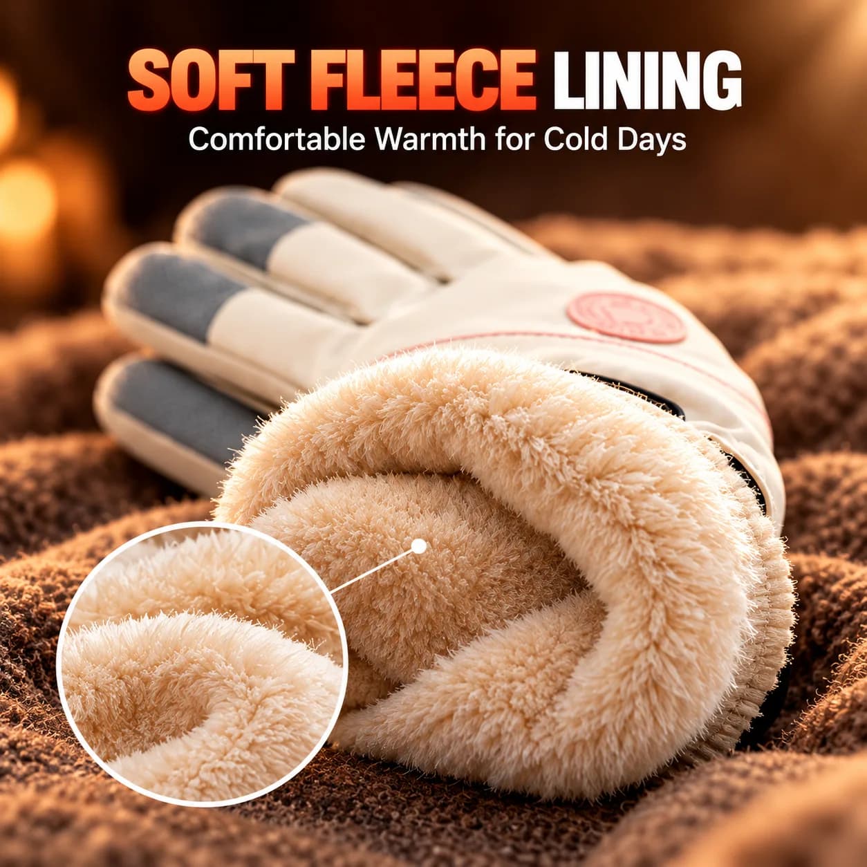 Winter USB power bank heated cotton gloves for men, thickened for motorcycle and electric vehicle riding, heat preservation. image 5