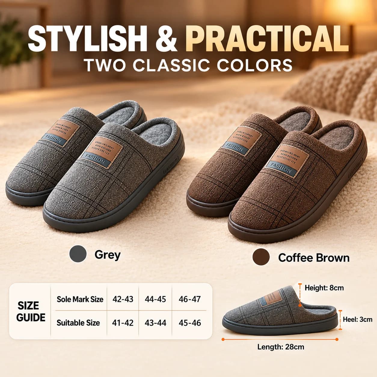 New electric heated men's cotton slippers, winter style, fleece-lined, heat-converting, warm, red-light sole heating, rechargeable warm shoes. image 7