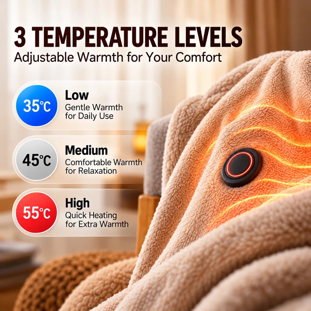 Outdoor camping office USB electric blanket, heated blanket, warm shawl, single mattress, warm cover, thermal blanket image 3