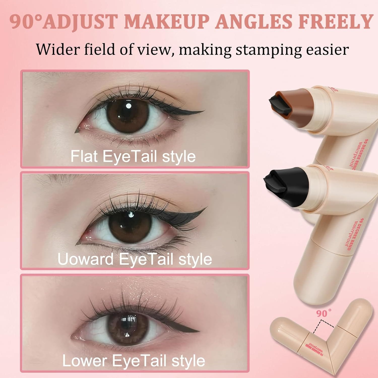 Adjustable Angle Eyeliner Stamp, Smudge Proof Long Lasting Liquid Liner image 7
