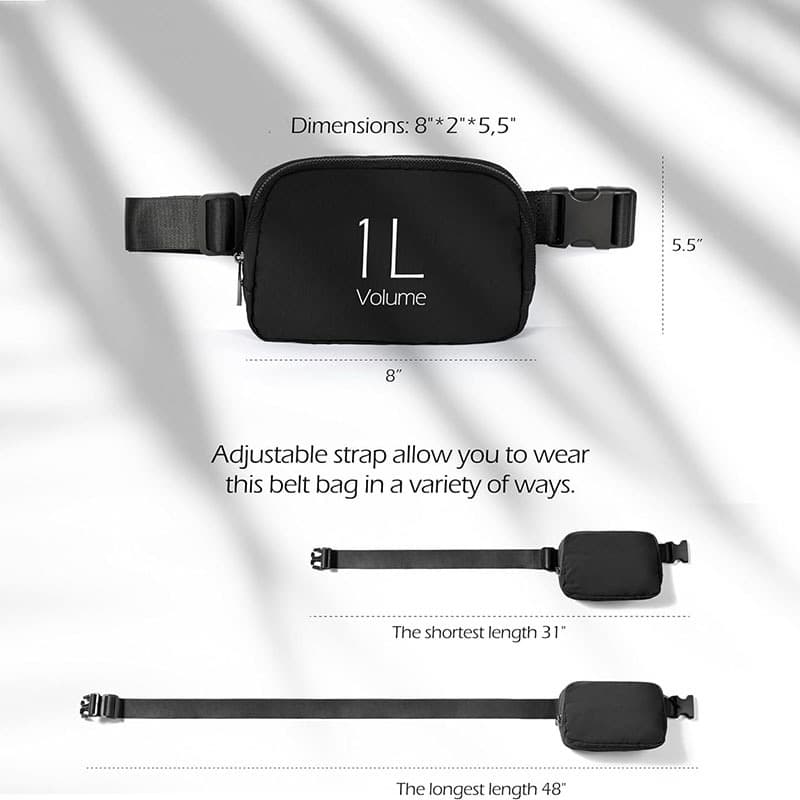 Mini Waterproof Waist Fanny Pack Adjustable Crossbody Belt Bag image 3