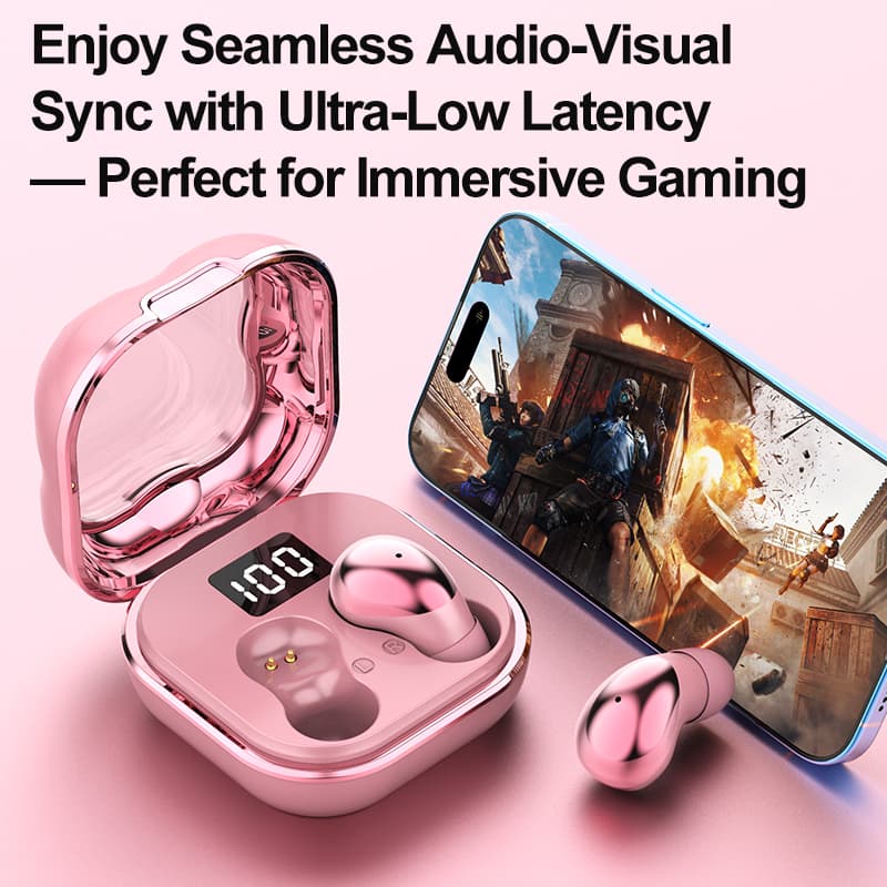 Mini Sleep Wireless Earbuds ENC Noise Cancelling Invisible Soft Silicone Bluetooth Headphones Digital Power Display image 10