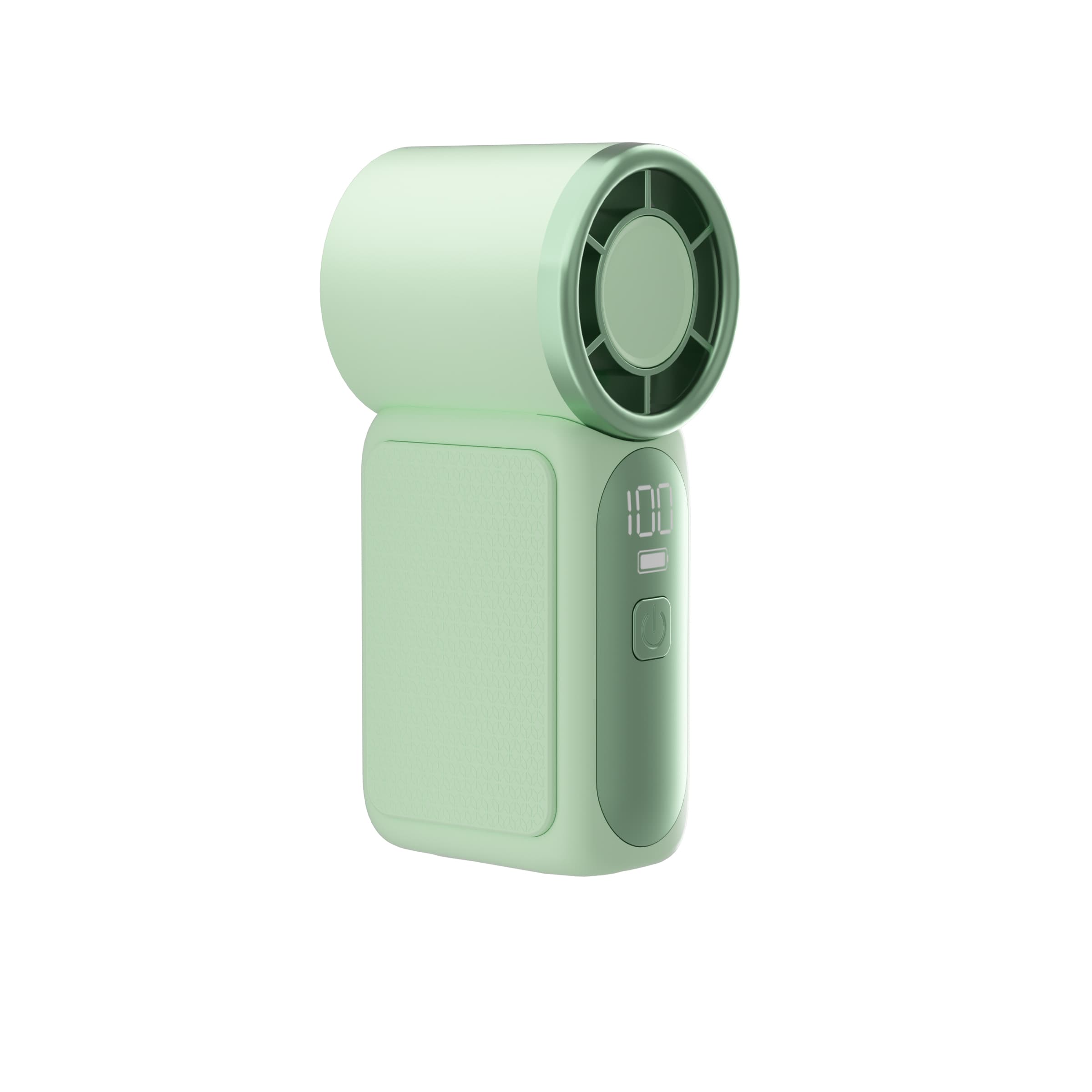X688 Portable Mini Handheld Fan 15000RPM Strong Wind LED Display Travel Pocket Fan Green / Mini thumbnail