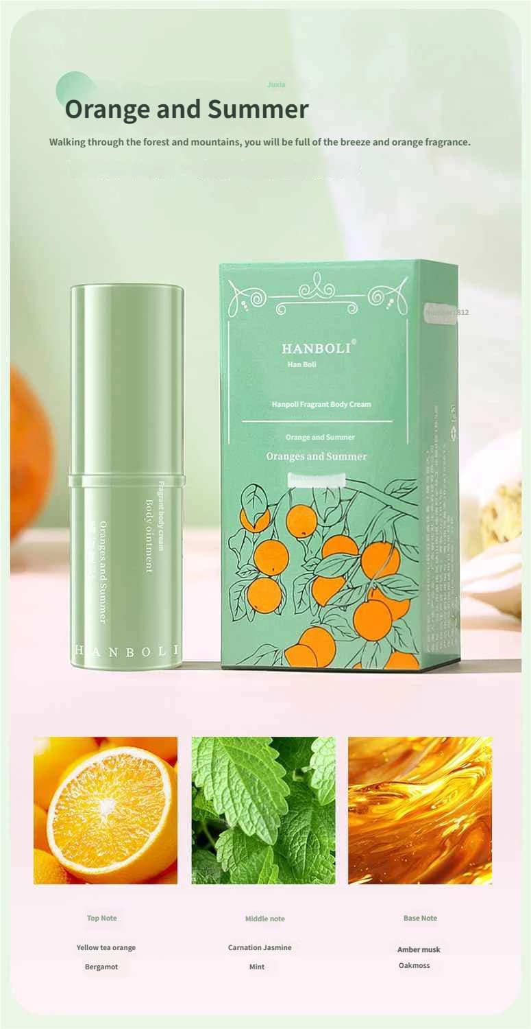 HANBOLI Portable Solid Fragrance Balm Stick 4 Scents Smooth Non-Sticky Mini Body Perfume Deodorant Cream for Daily Travel image 9