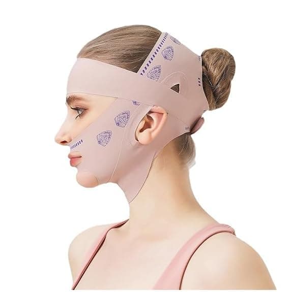 Adjustable V Line Face Lifting Mask, Double Way Wear Reduce Double Chin image 2