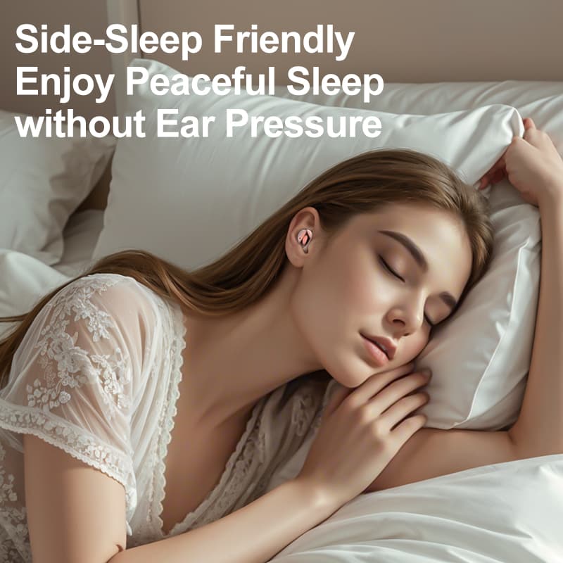 Mini Sleep Wireless Earbuds ENC Noise Cancelling Invisible Soft Silicone Bluetooth Headphones Digital Power Display image 9