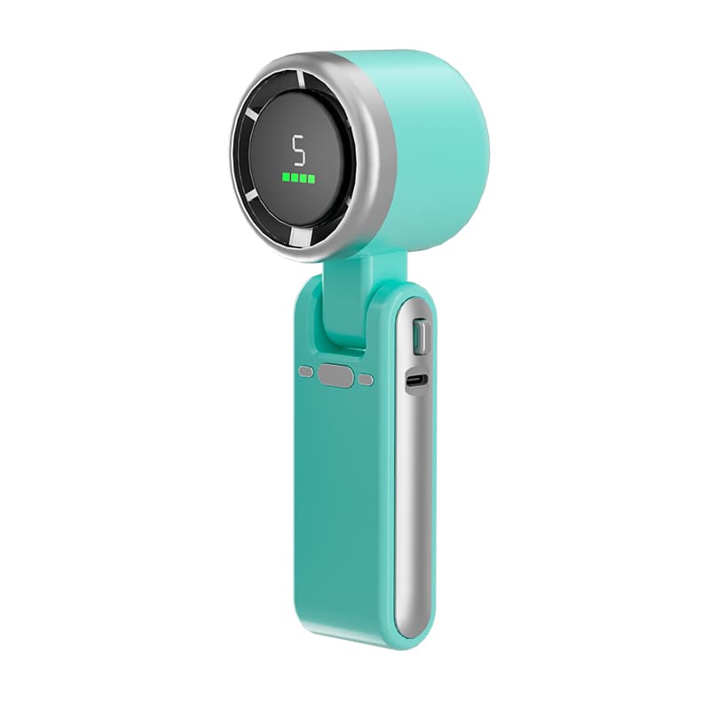 N607 Vortex Handheld Fan 10000RPM Foldable 1800mAh Rechargeable Portable Mini Cooling Fan Green thumbnail
