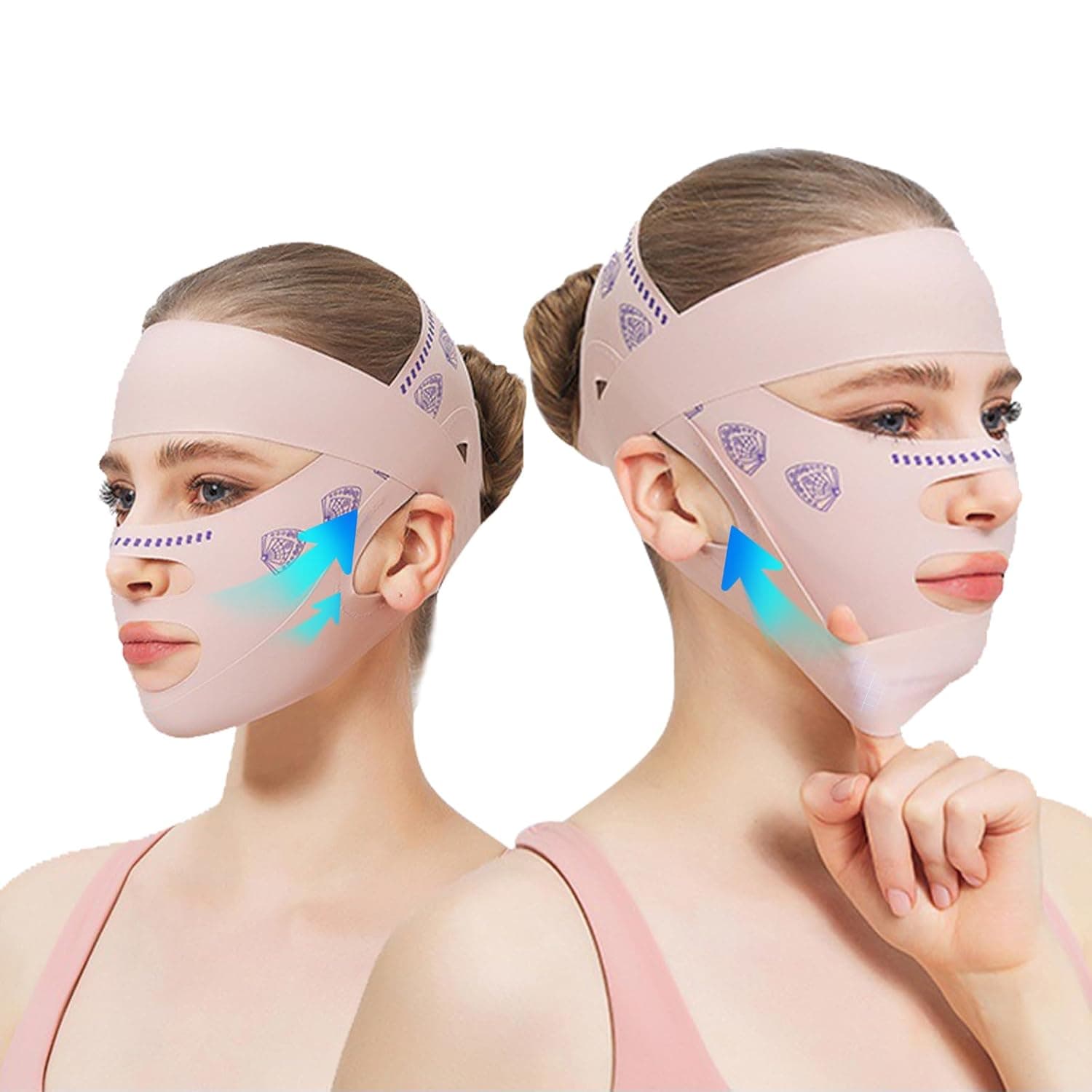 Adjustable V Line Face Lifting Mask, Double Way Wear Reduce Double Chin image 6