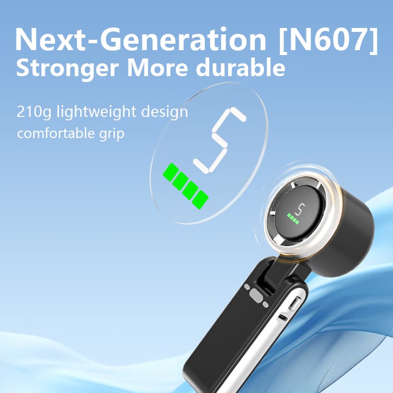 N607 Vortex Handheld Fan 10000RPM Foldable 1800mAh Rechargeable Portable Mini Cooling Fan image 4