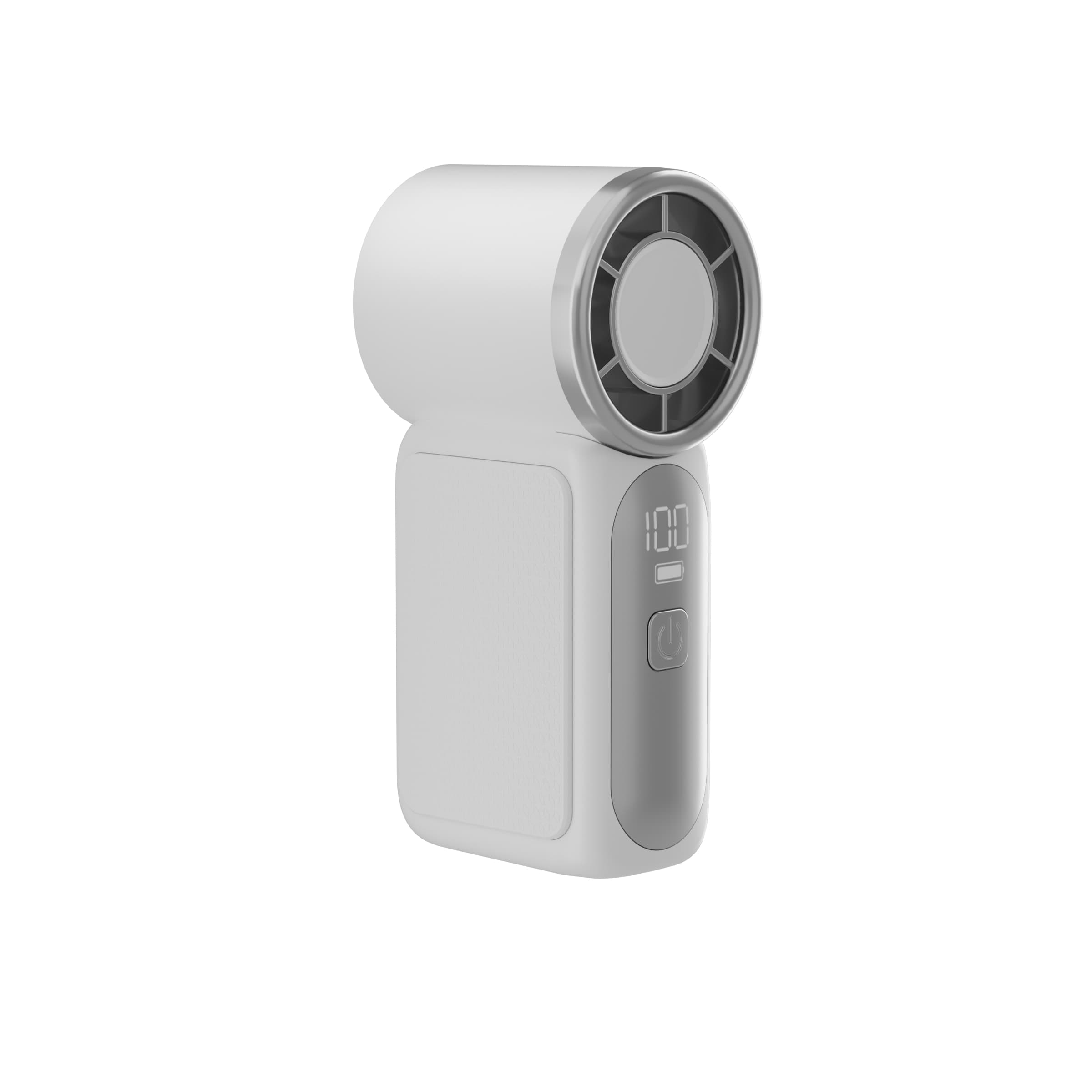 X688 Portable Mini Handheld Fan 15000RPM Strong Wind LED Display Travel Pocket Fan White / Mini thumbnail