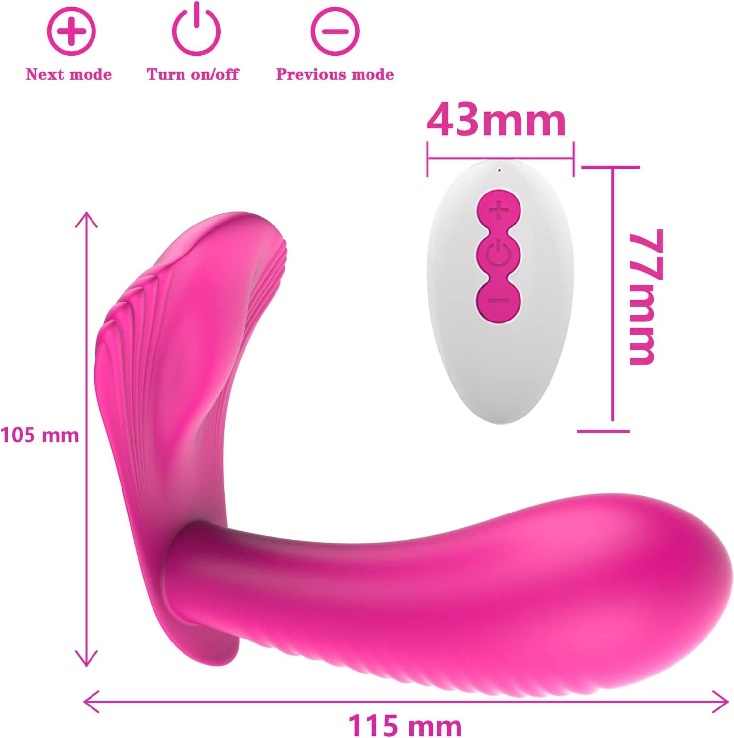 Coolkim Vibradorador Mujer Juguetes Eroticos Vibrador Mando Distancia Vibradorador Clitoris Consoladores.. para Mujer con Vibracion image 5