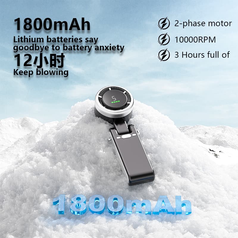 N607 Vortex Handheld Fan 10000RPM Foldable 1800mAh Rechargeable Portable Mini Cooling Fan image 6