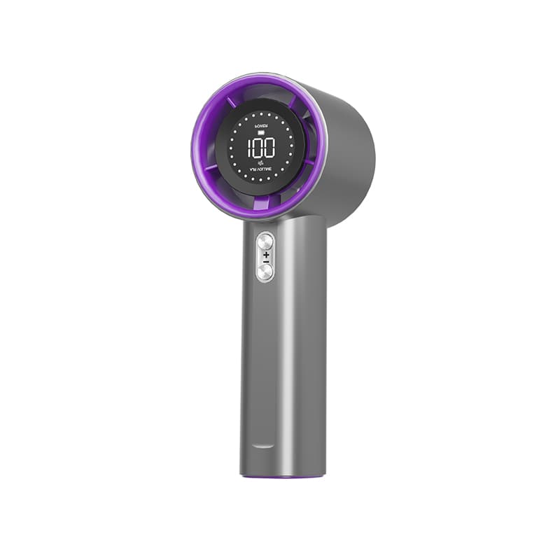 S001 Vortex Handheld Fan 10000RPM Strong Airflow 2400mAh LED Display Rechargeable Pocket Mini Fan Black thumbnail