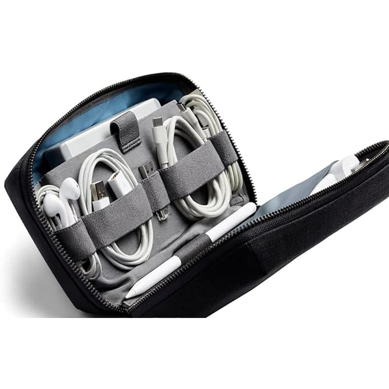 Portable Oxford Tech Organizer Pouch Multi‑Compartment Travel Storage Bag for Cables Earphones SD Cards image 3