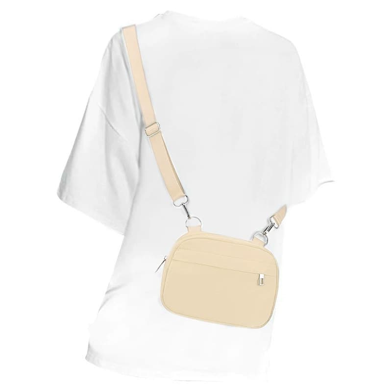 Women’s Small Crossbody Bag, Adjustable Strap Casual Shoulder Purse for Shopping white thumbnail