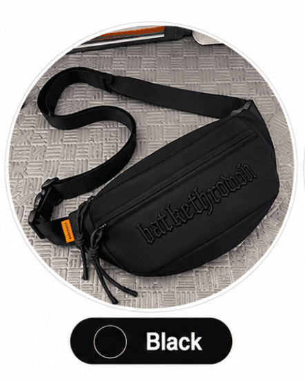 Unisex chest Bag Black / #040404 thumbnail