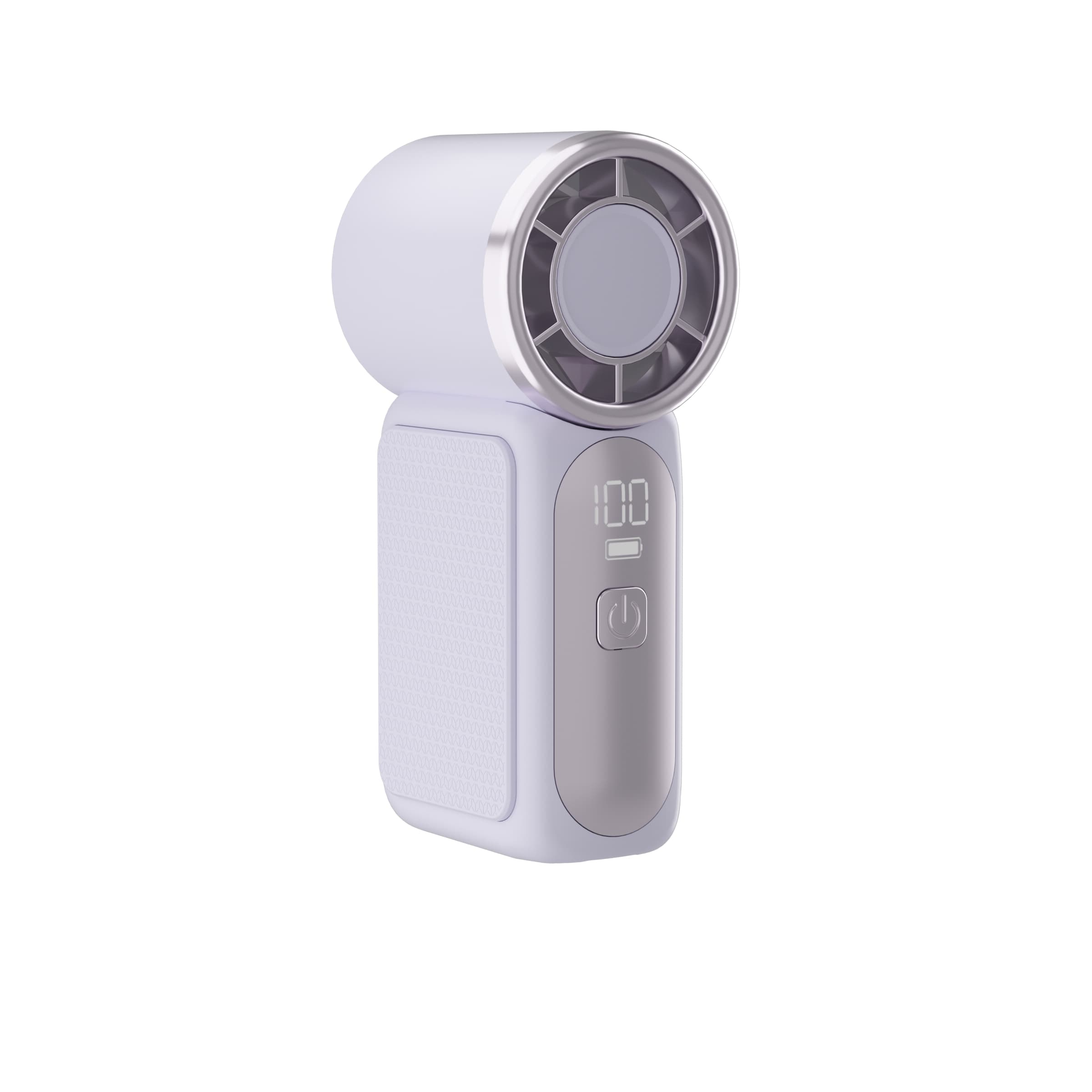 X688 Portable Mini Handheld Fan 15000RPM Strong Wind LED Display Travel Pocket Fan Purple / Mini thumbnail