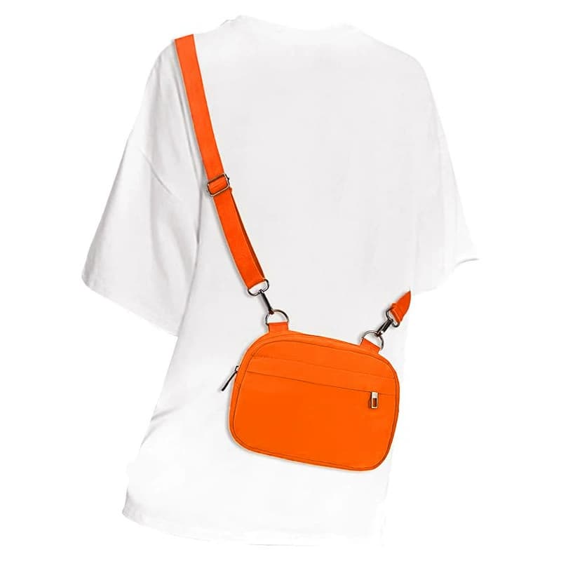 Women’s Small Crossbody Bag, Adjustable Strap Casual Shoulder Purse for Shopping orange thumbnail