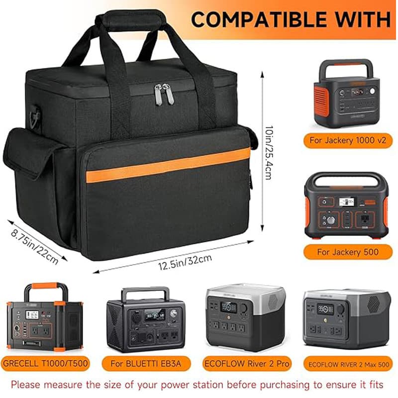 Power Station Carry Bag Waterproof Storage Case For Jackery Ecoflow Bluetti image 2