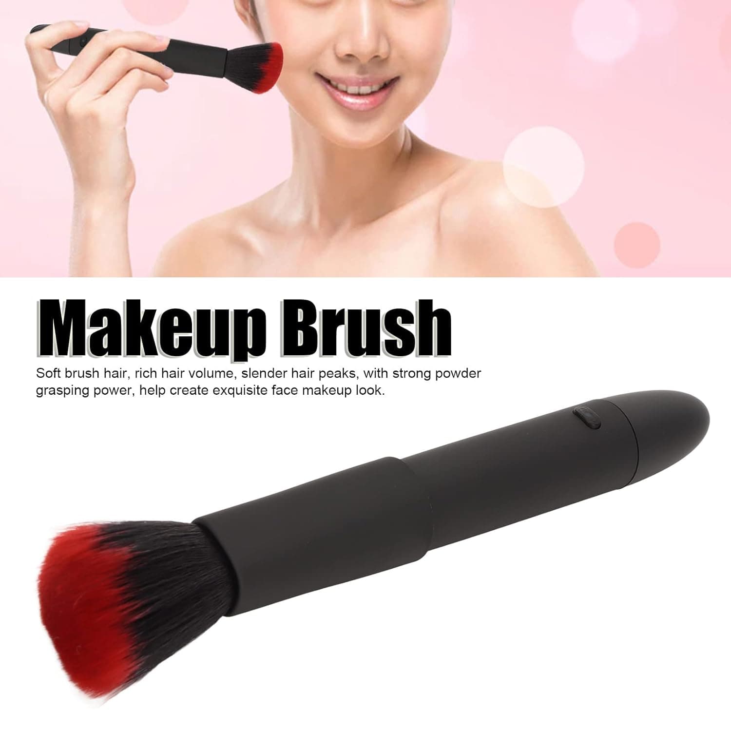 USB Rechargeable Electric Makeup Brush 10 Vibration Modes Soft Fluffy Foundation Blush Cosmetic Brush