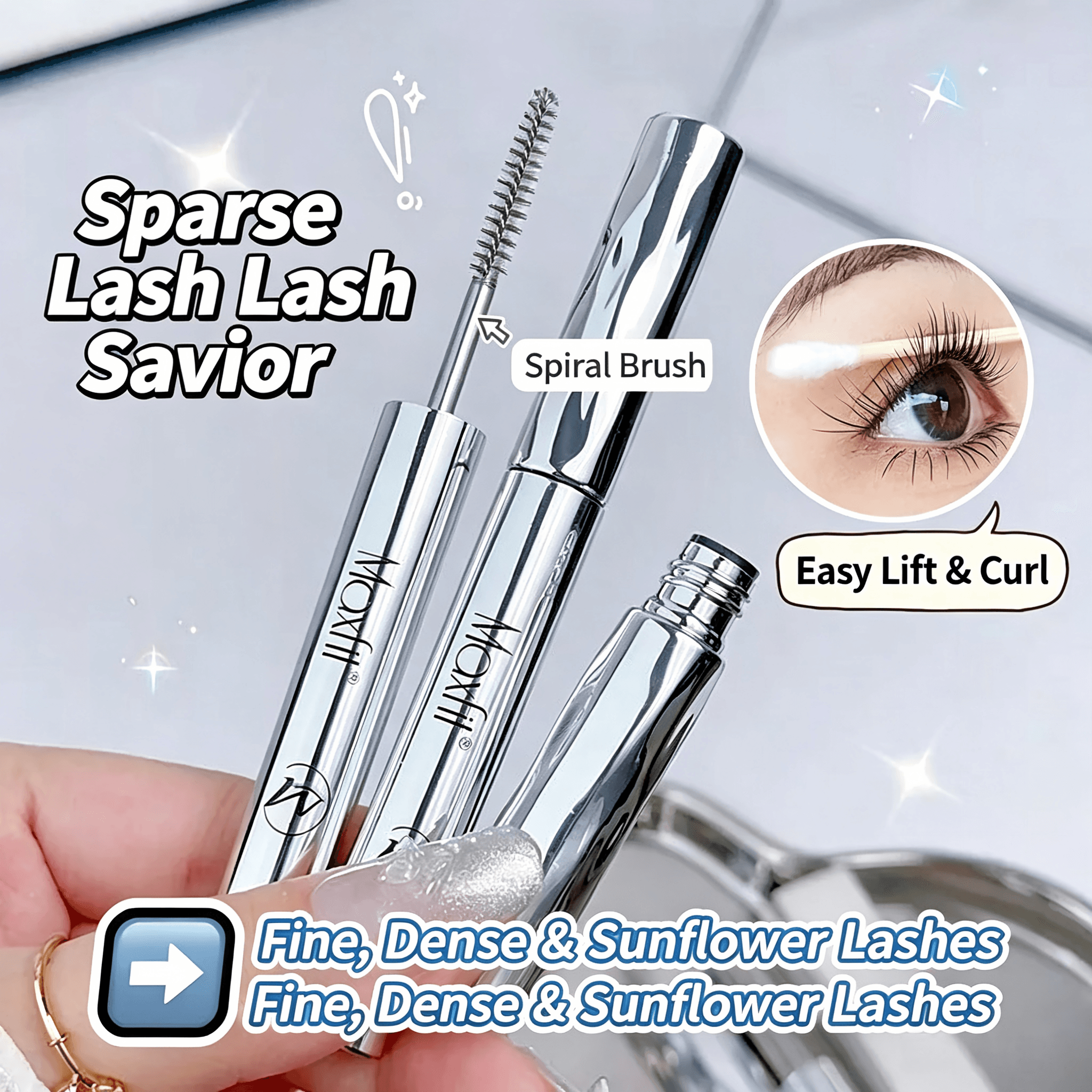 Steel Tube Spiral Brush Mascara Waterproof Smudge Proof Long Lasting Lash Lift Eyelash Makeup Lengthening Curling Mascara image 6