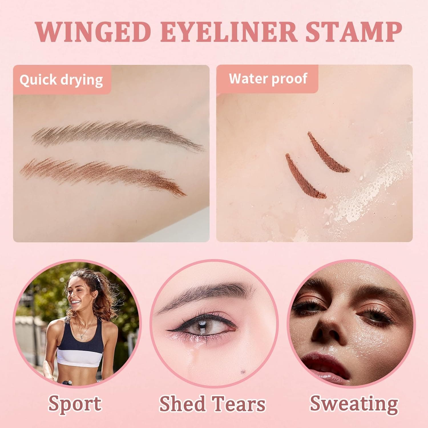 Adjustable Angle Eyeliner Stamp, Smudge Proof Long Lasting Liquid Liner image 9